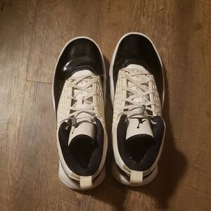 Jordan Black and White Athletic Shoes